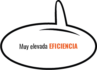 MUY ELEVADA EFICIENCIA